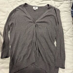 Old Navy Charcoal V-Neck Cardigan
